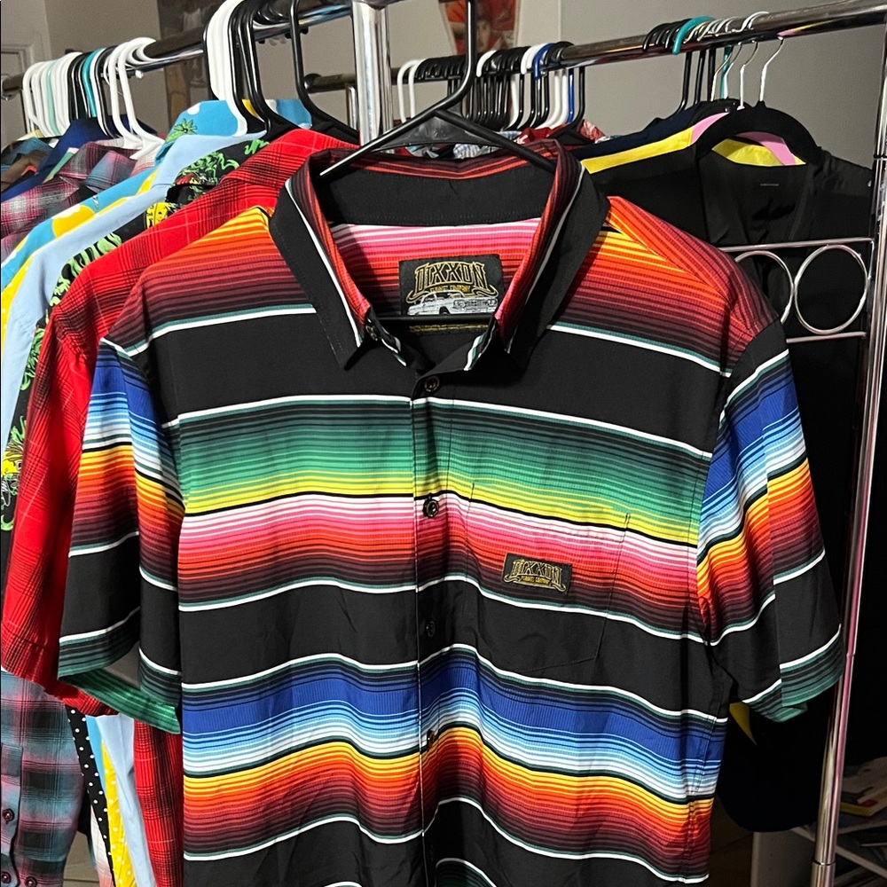 DIXXON Multicolor Striped Button Down Shirt